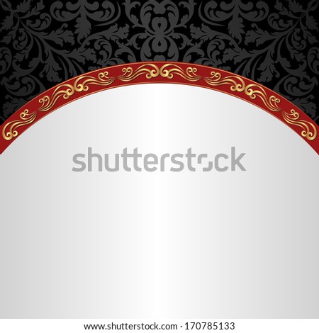 white black background with ornaments