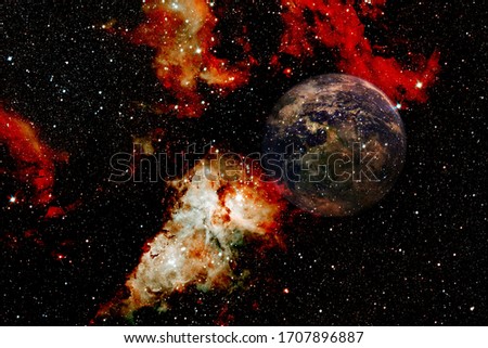 Planet Earth in outer space. Elements of this image furnished by NASA.
