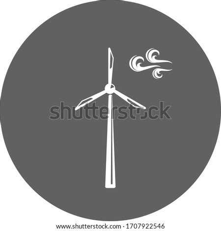 wind generator rotate propeller fan alternative  green energy ecology house icon vector battery free
