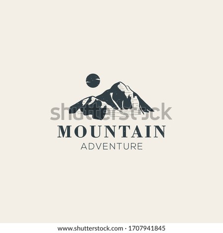 Mountain logo design Premium Vector