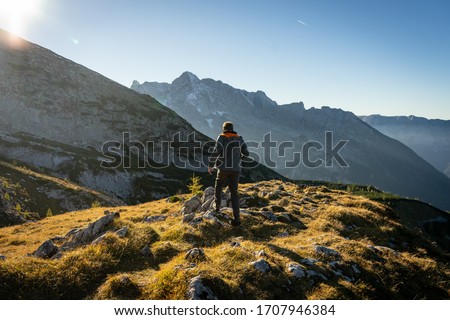 late autumn, golden light in German Alps II
