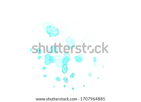 Light Green vector doodle pattern with flowers. Flowers in natural style on white background. Doodle design for your web site.