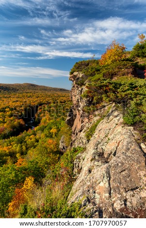 Overlook from the escarpment trail at porcupine mountains.