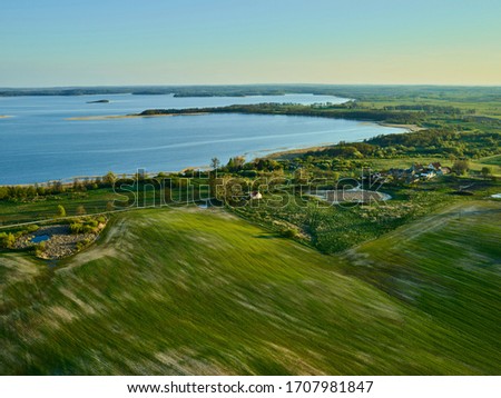 High resolution aerial view of masuria in Poland.
