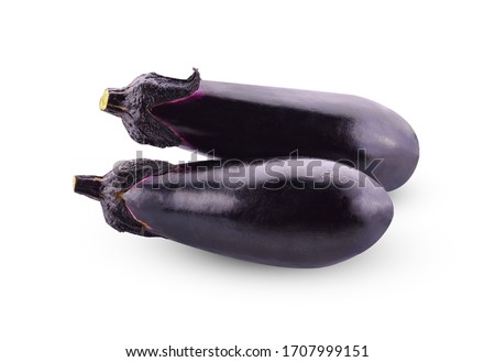 Japanese eggplant isolated on a white background Royalty-Free Stock Photo #1707999151