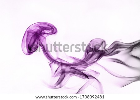 purple colored smoke on a white background