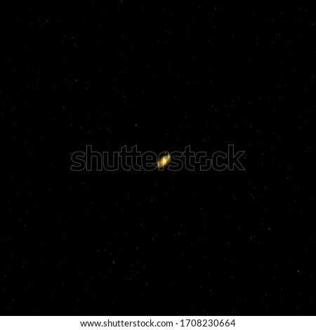 Starry sky and planet Saturn