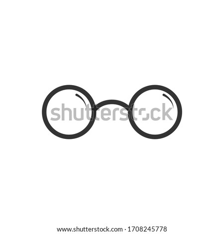 Eye glasses icon isolated on white background.  Vector concept illustration for design.