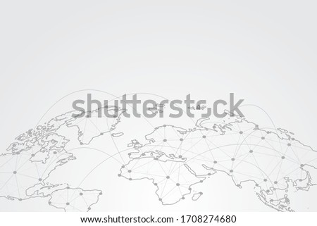 World map gray in polygonal style on wehite background. isolated vector illustration eps 10.