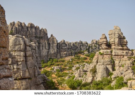 Geological karstik landscape at Torcal de Antequera, Spain