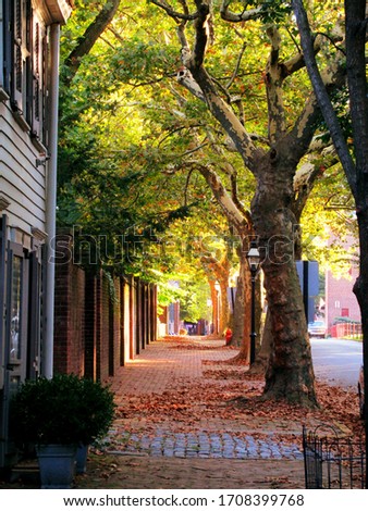 A side street in Historic old New Castle, Delaware 