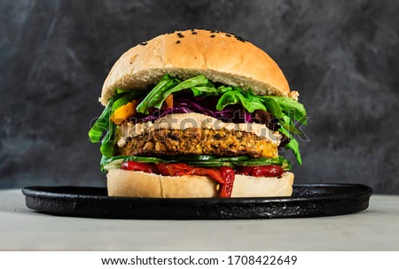 ultimate vegan burger. cruelty-free food can be delicious too
