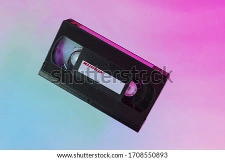 video tape on background. VHS video tape
 Royalty-Free Stock Photo #1708550893