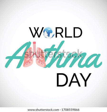 Vector illustration of a background or poster for World Asthma Day.
