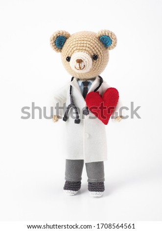 Small and cute stuffed bear