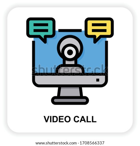 Video Call icons for web design, book, ads, app, project etc.