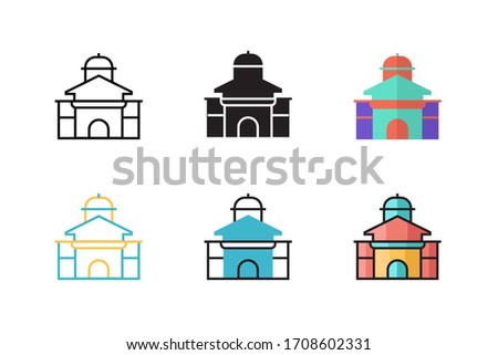 goverment icon vector illustration with different style design. isolated on white background