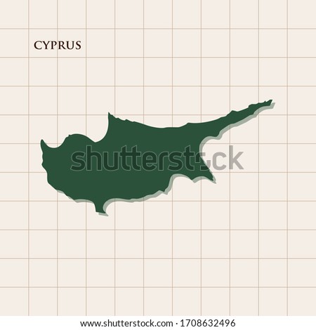 Map of Cyprus vector design template