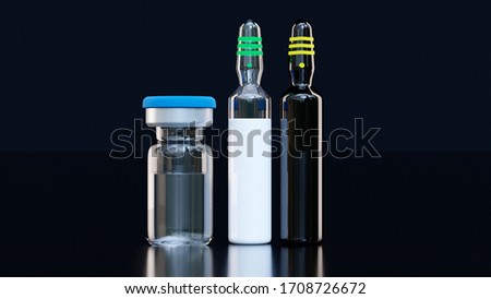 Medical Vaccine Ampoules - Parenteral Packaging Royalty-Free Stock Photo #1708726672