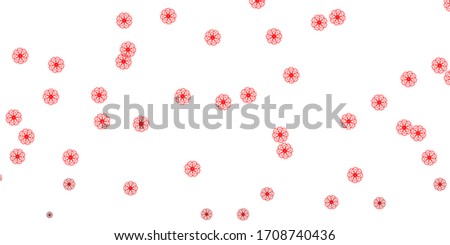 Light Red vector natural backdrop with flowers. Simple design with flowers on abstarct background. Colorful pattern for spring parties.