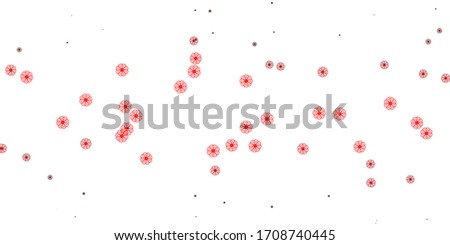 Light Red vector doodle background with flowers. Gradient colorful abstract flowers on simple background. Pattern for website designs.