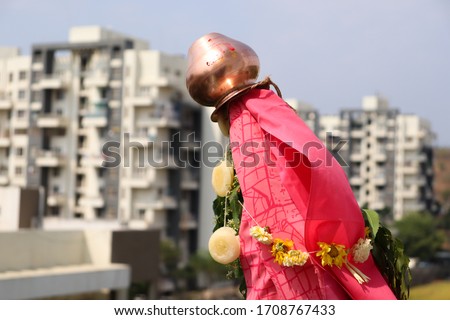 phis photo is object called 'gudi' in one of the indian festival called as 'gudipadva' which is celebrated as start of new year in Maharashtra.