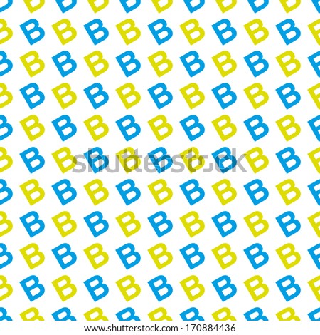 Vector pattern made with the letter B