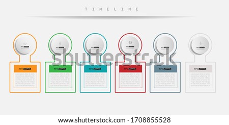 Business infographic design template Timeline business planing process with  options, steps. Vector illustration. use for presentation and web design organization 
