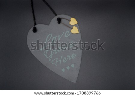 Heart Shaped slate heart with message