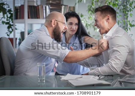 Conflict couple with consultations with a expert or insurance agent. Royalty-Free Stock Photo #1708901179