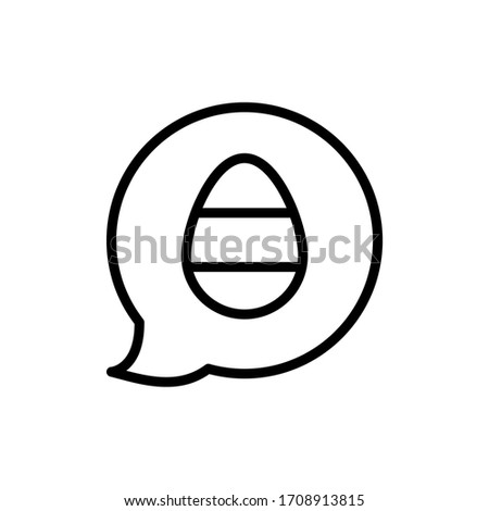 Chat egg icon. Simple line illustration elements of religious holiday for ui and ux, website or mobile application