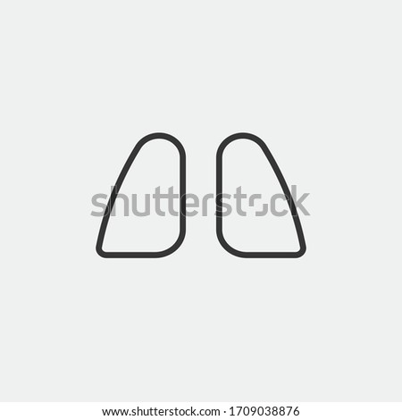 lungs vector icon respiratory breathing system icon