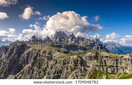 A view across the valley from near the Rifugio Auronzo, Dolomites - Tre Cime di Lavaredo