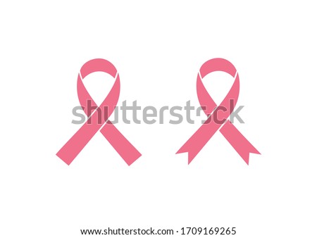Pink ribbon vector.breast cancer awareness symbol design