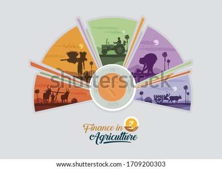 illustration of agriculture loan concept Royalty-Free Stock Photo #1709200303