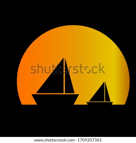 Vector Design - Silhouette Boat