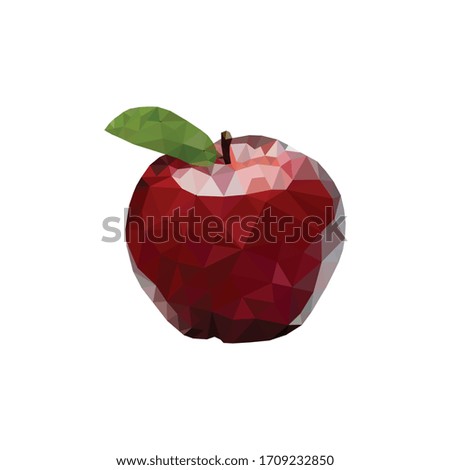 Image of red apple, emblem, fruit, food, healthy food vector illustration
