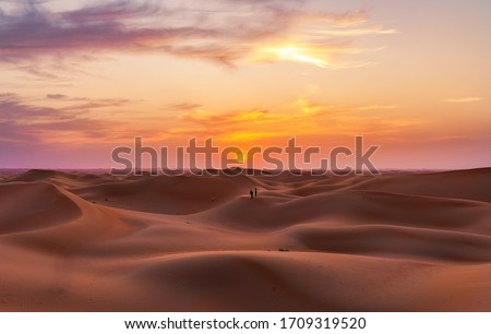 Empty Quarter Desert Dunes at Liwa, Abu Dhabi, United Arab Emirates Royalty-Free Stock Photo #1709319520