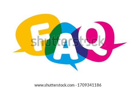 FAQ Bubble Vector Illustration Frequently Asked Questions Royalty-Free Stock Photo #1709341186