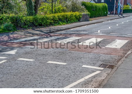 A Raised Zebra crossing in the UK which alco acts sa a speed hump