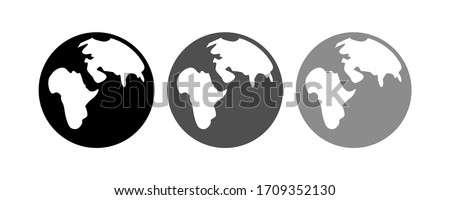 Earth Globe icon stock vector illustration flat design.