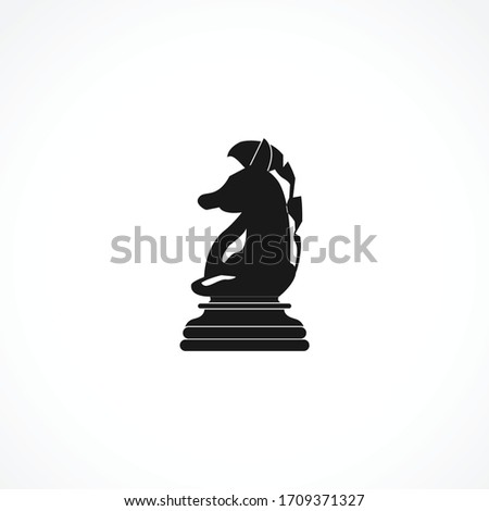 Knight Chess piece icon. Chess icon on white background for web and mobile