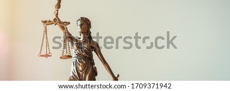 The Statue of Justice - lady justice or Iustitia / Justitia the Roman goddess of Justice Royalty-Free Stock Photo #1709371942