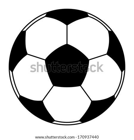 Vector icon of soccer ball isolated. clip-art