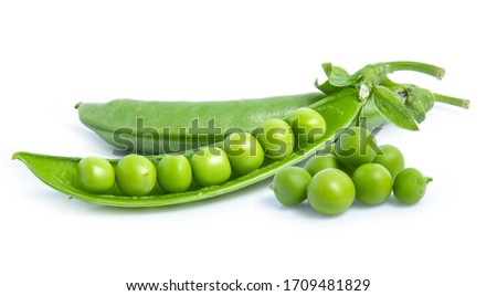 green pea vegetable bean isolated on white background Royalty-Free Stock Photo #1709481829