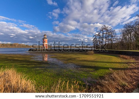 Lighthouse in the Moritzburg castle compound, Saxony, Germany
