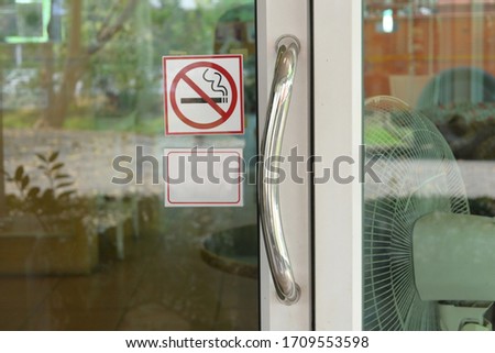 stainless steel handle on glass door