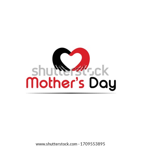 Mother love logo design icon Vector. Happy Mothers Day lettering