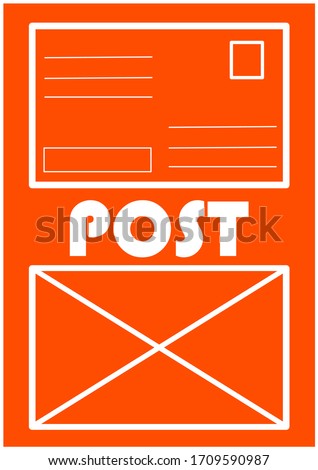 Template for text mail envelope with text mail. Post office. Place for text. Background image. Poster. Free place . Abstraction. Vector image. Advertising. Nameplate pointer.