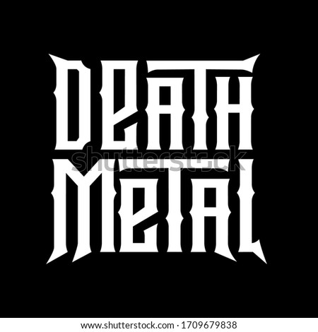 Death metal lettering in gothic style